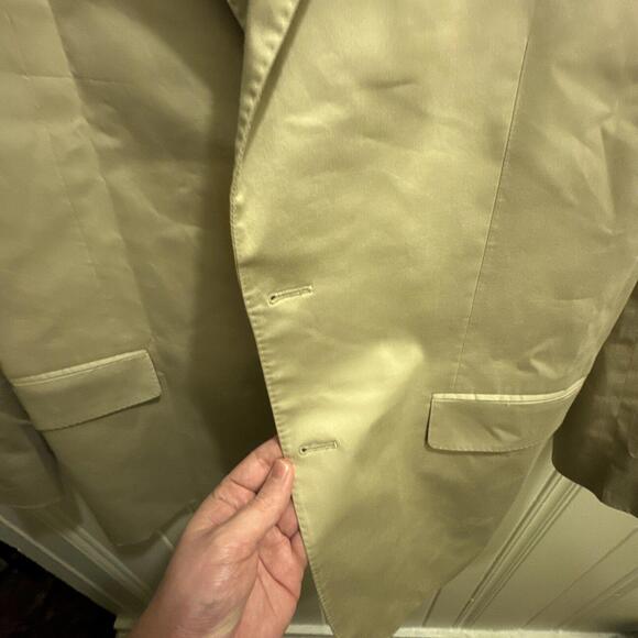 Theory Men's 100% Cotton 2-Button Jacket Blazer Khaki/Tan • 44 R EXCELLENT COND! - Picture 2 of 9